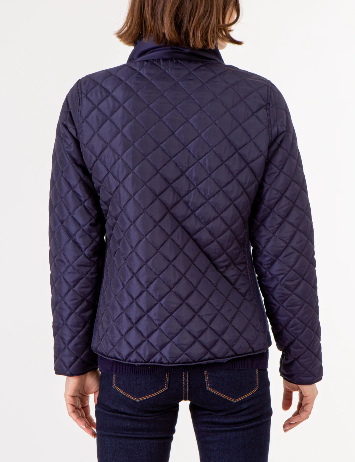 QUILTED SIDE KNIT MOTO JACKET - Image 4