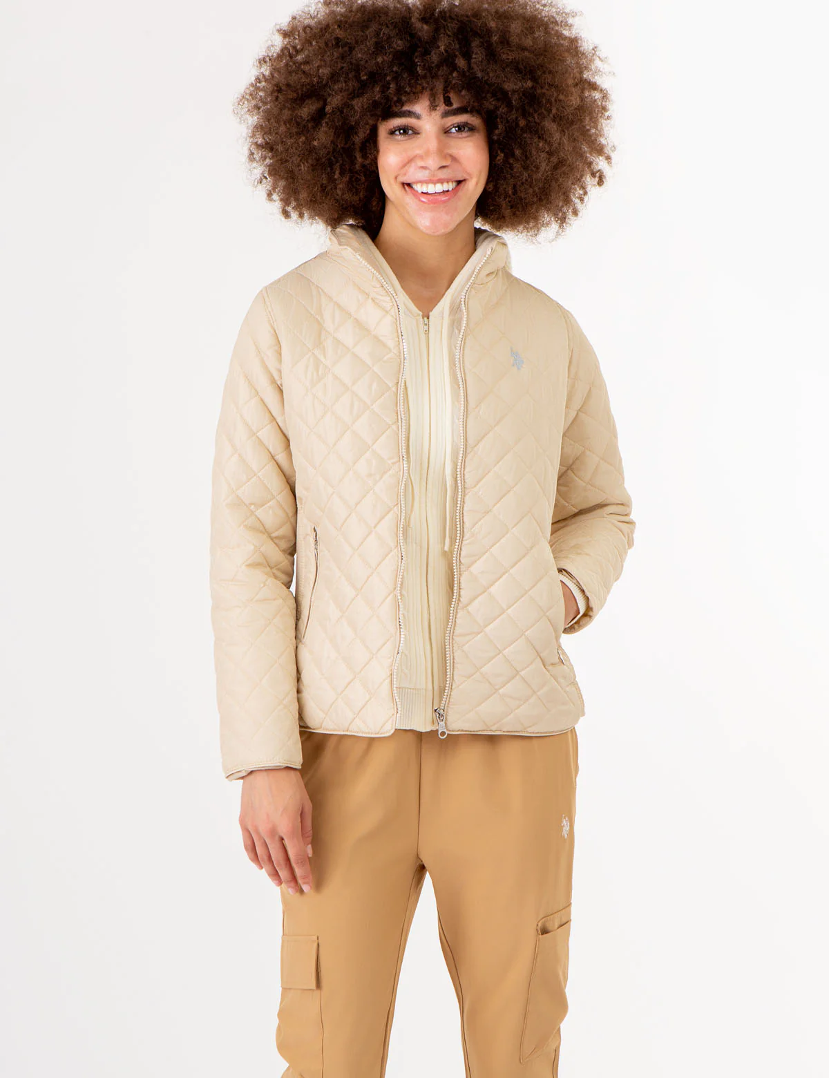 QUILTED SIDE KNIT MOTO JACKET - Image 5