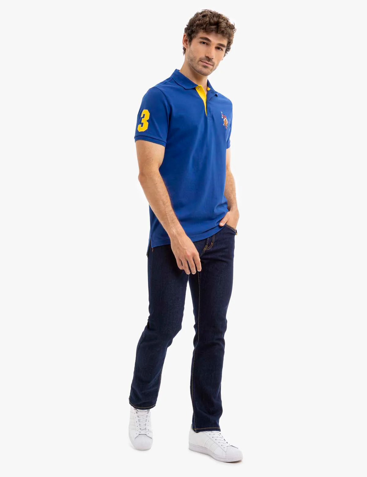 MULTI COLOR BIG LOGO SOLID POLO SHIRT - Image 10