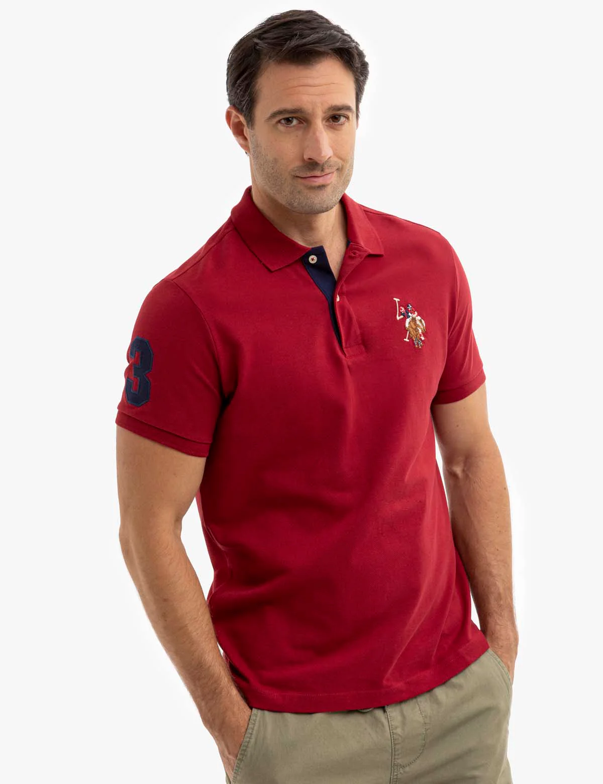 MULTI COLOR BIG LOGO SOLID POLO SHIRT - Image 6