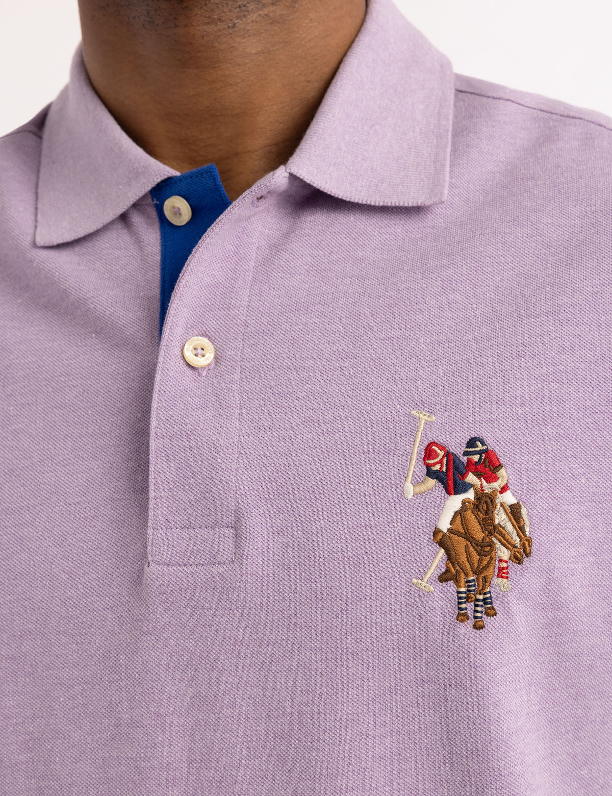 MULTI COLOR BIG LOGO SOLID POLO SHIRT - Image 2