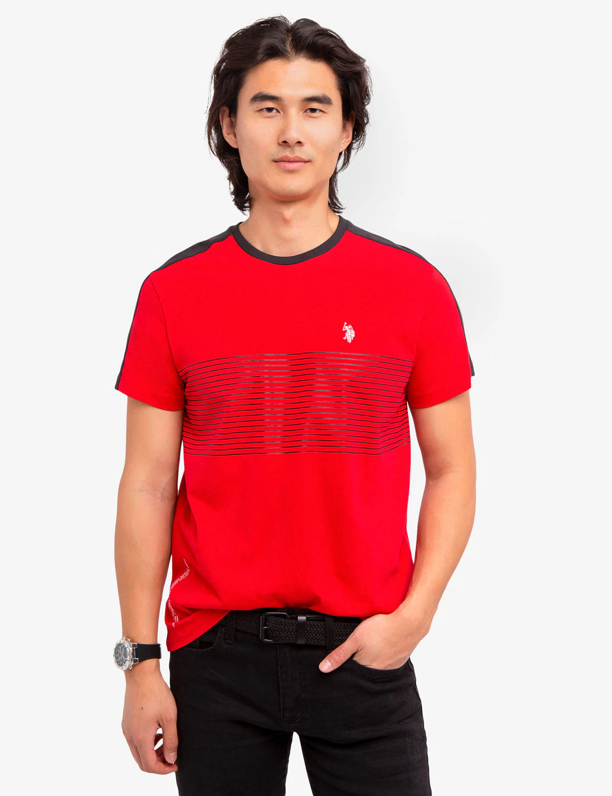 MULTI-COLOR STRIPE TEE-SHIRT