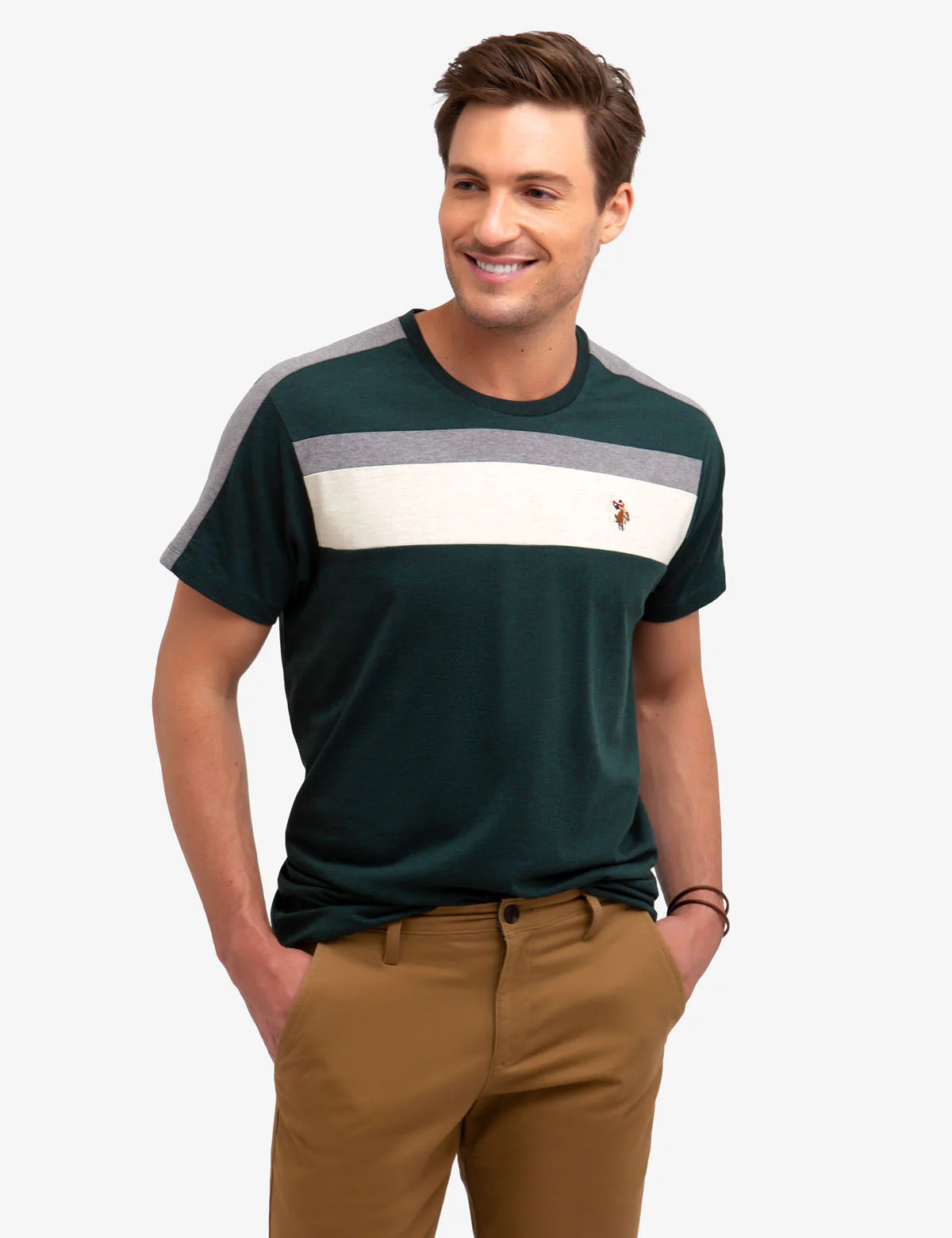 MULTI-COLOR STRIPE T-SHIRT
