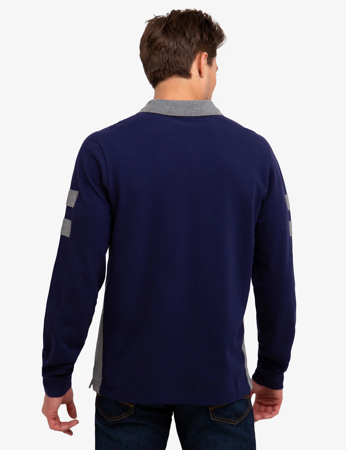 SIDE STRIPE LONG SLEEVE POLO SHIRT - Image 4