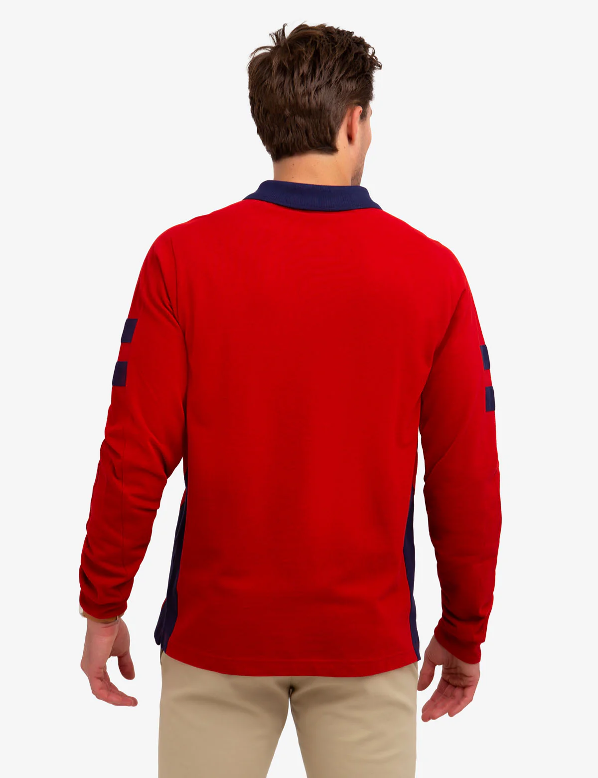 SIDE STRIPE LONG SLEEVE POLO SHIRT - Image 8