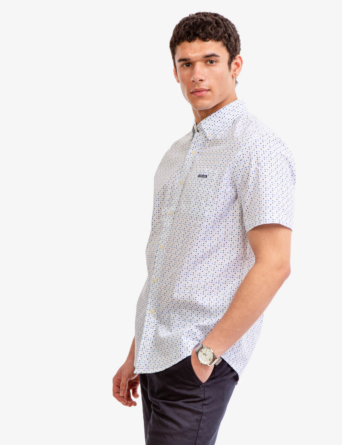 MULTI DOT SLUB POPLIN SHIRT - Image 3