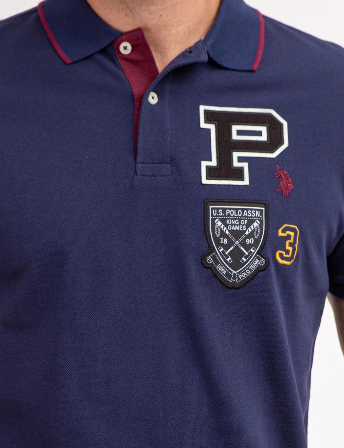 MULTI PATCH PIQUE POLO SHIRT - Image 2