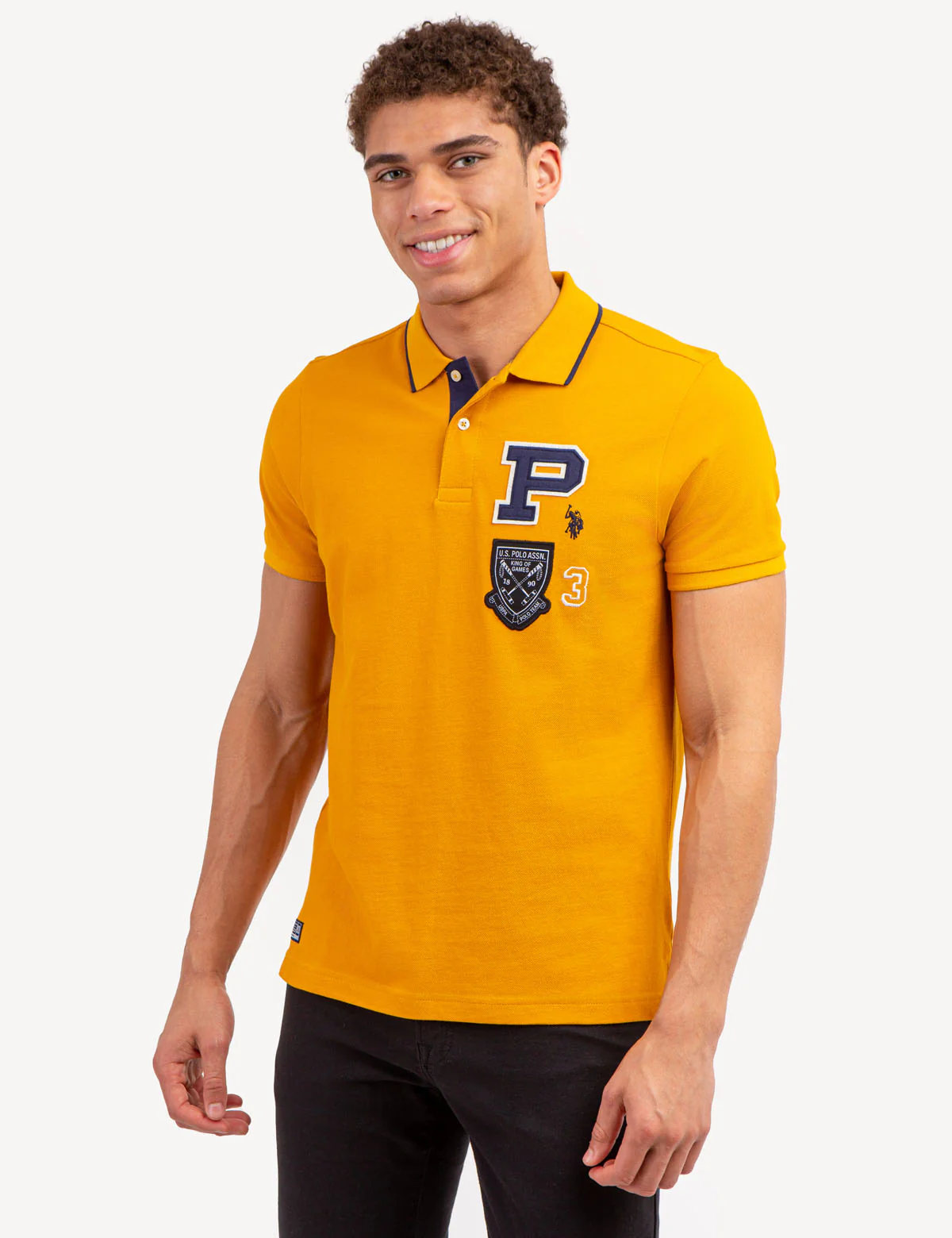 MULTI PATCH PIQUE POLO SHIRT - Image 5