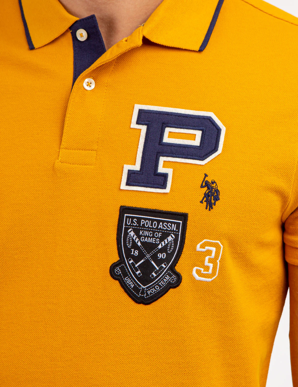 MULTI PATCH PIQUE POLO SHIRT - Image 7