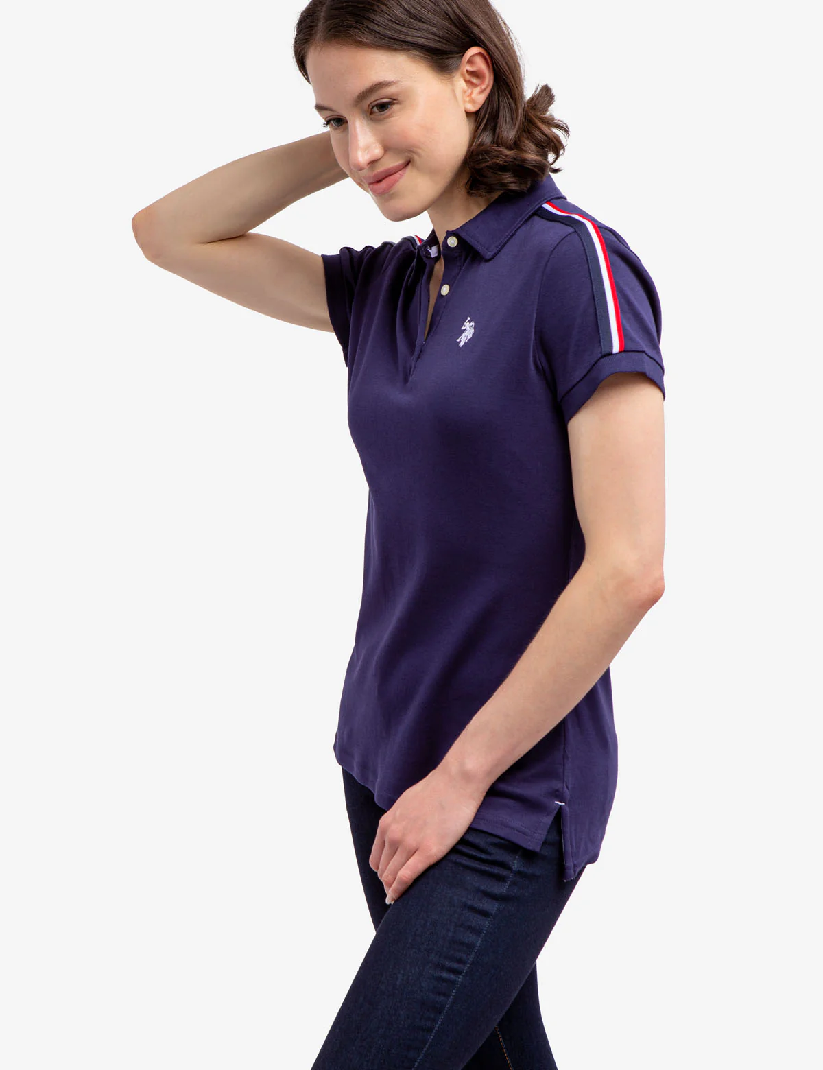 MULTI SHOULDER STRIPE POLO SHIRT - Image 2