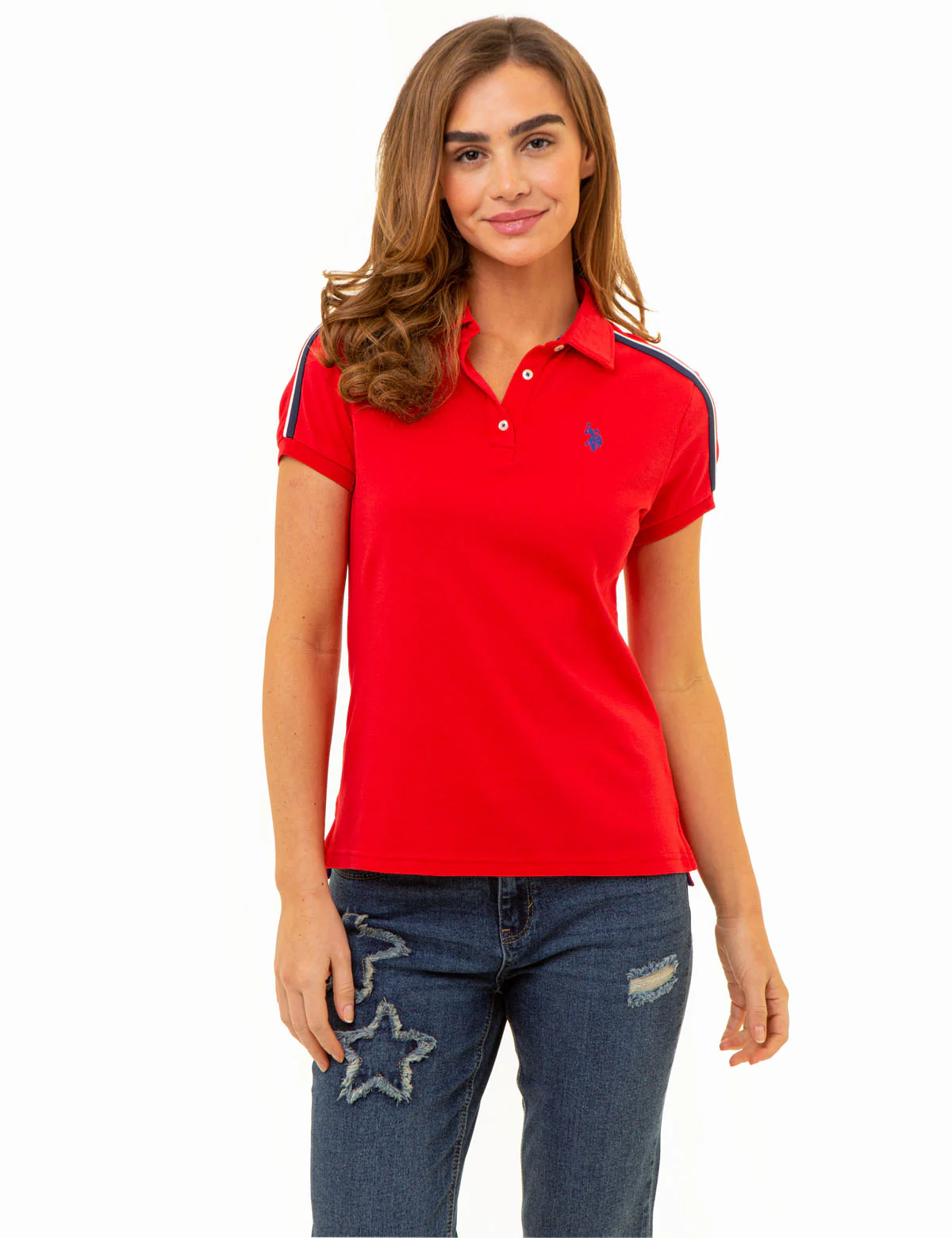 MULTI SHOULDER STRIPE POLO SHIRT - Image 4