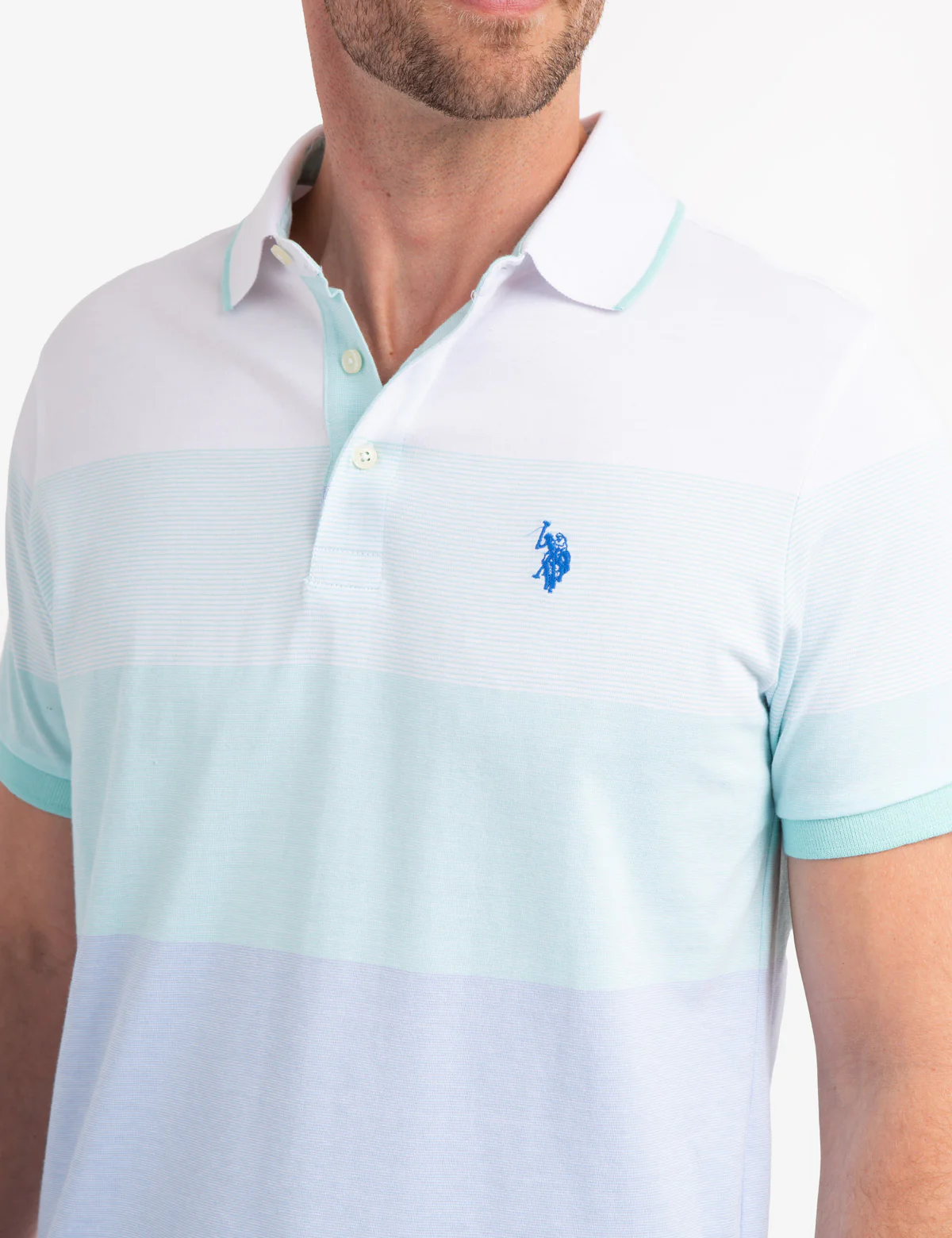 MULTI STRIPED JERSEY POLO SHIRT - Image 10