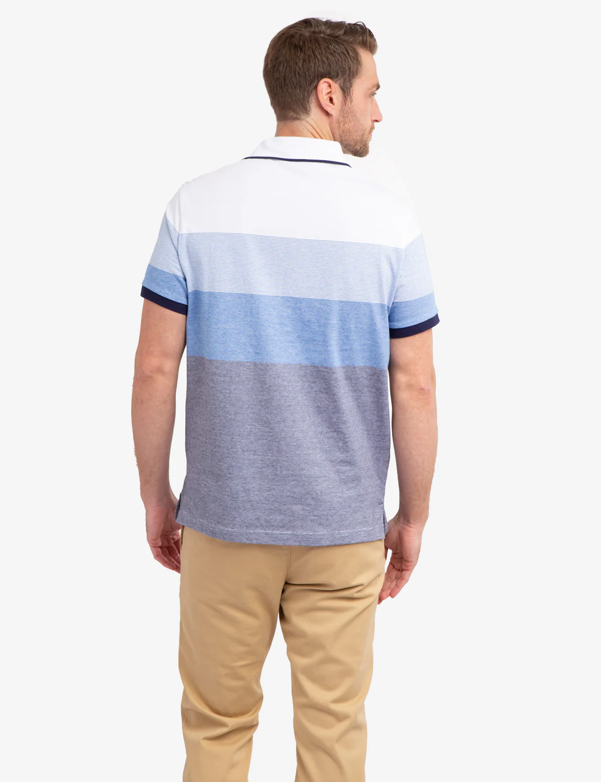 MULTI STRIPED JERSEY POLO SHIRT - Image 4