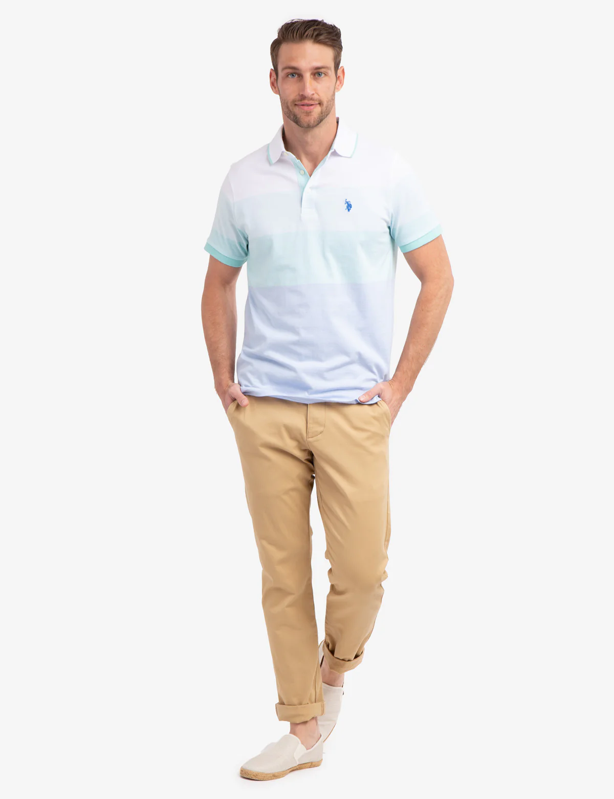 MULTI STRIPED JERSEY POLO SHIRT - Image 7