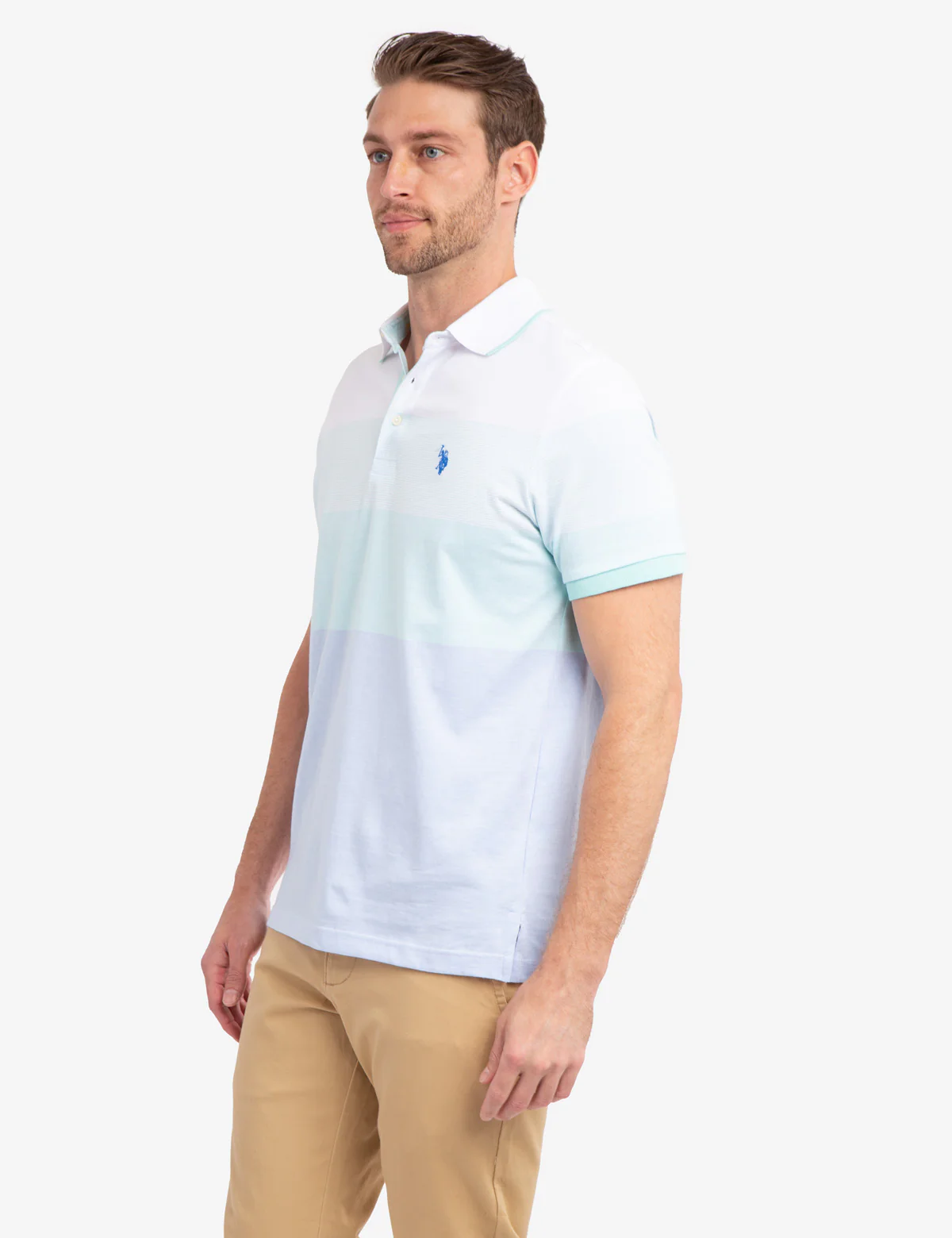MULTI STRIPED JERSEY POLO SHIRT - Image 8