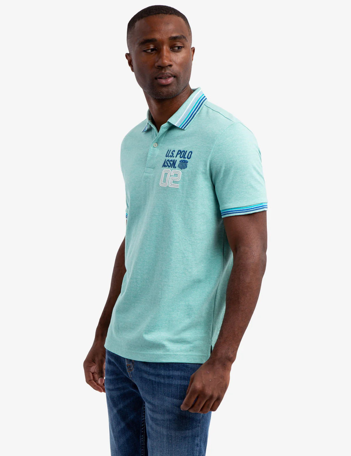 MULTI STRIPED RIB PIQUE POLO SHIRT - Image 15