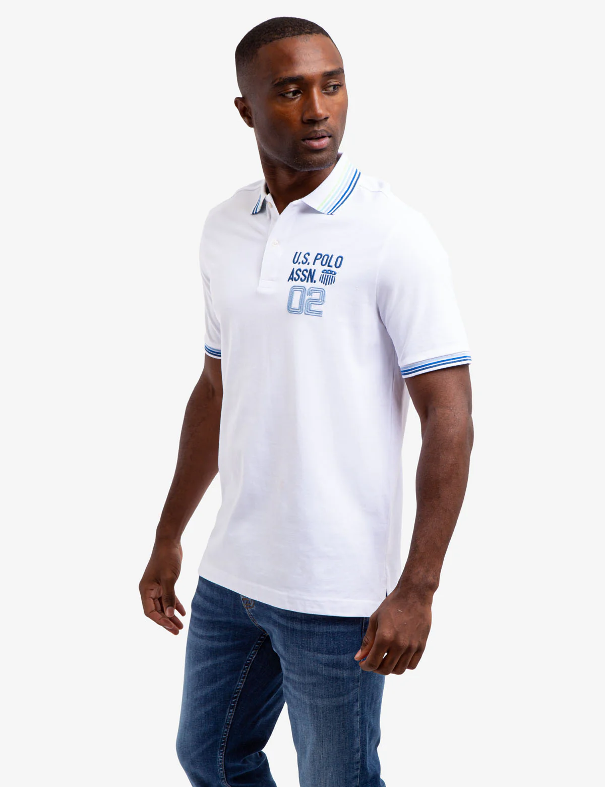 MULTI STRIPED RIB PIQUE POLO SHIRT - Image 7
