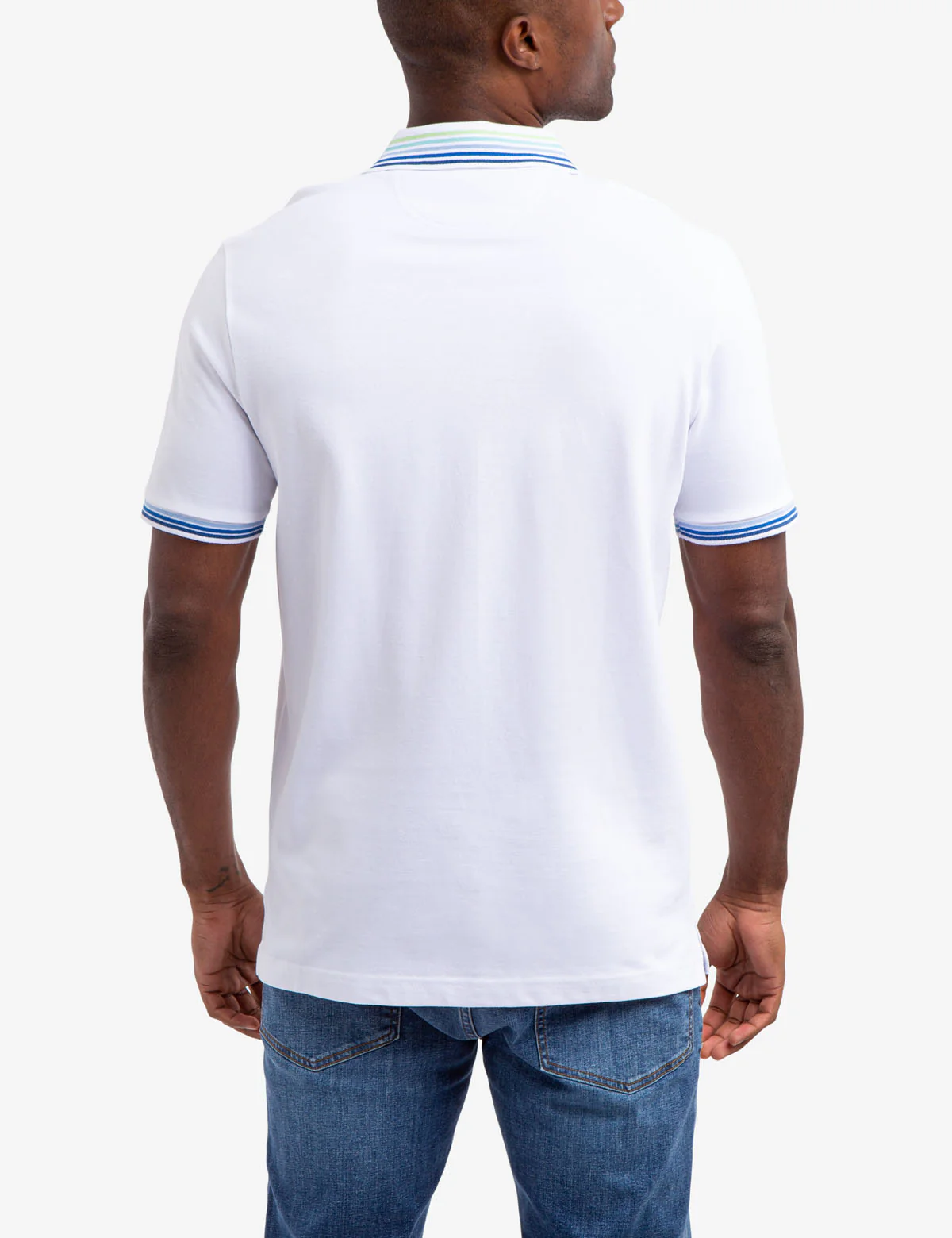 MULTI STRIPED RIB PIQUE POLO SHIRT - Image 8