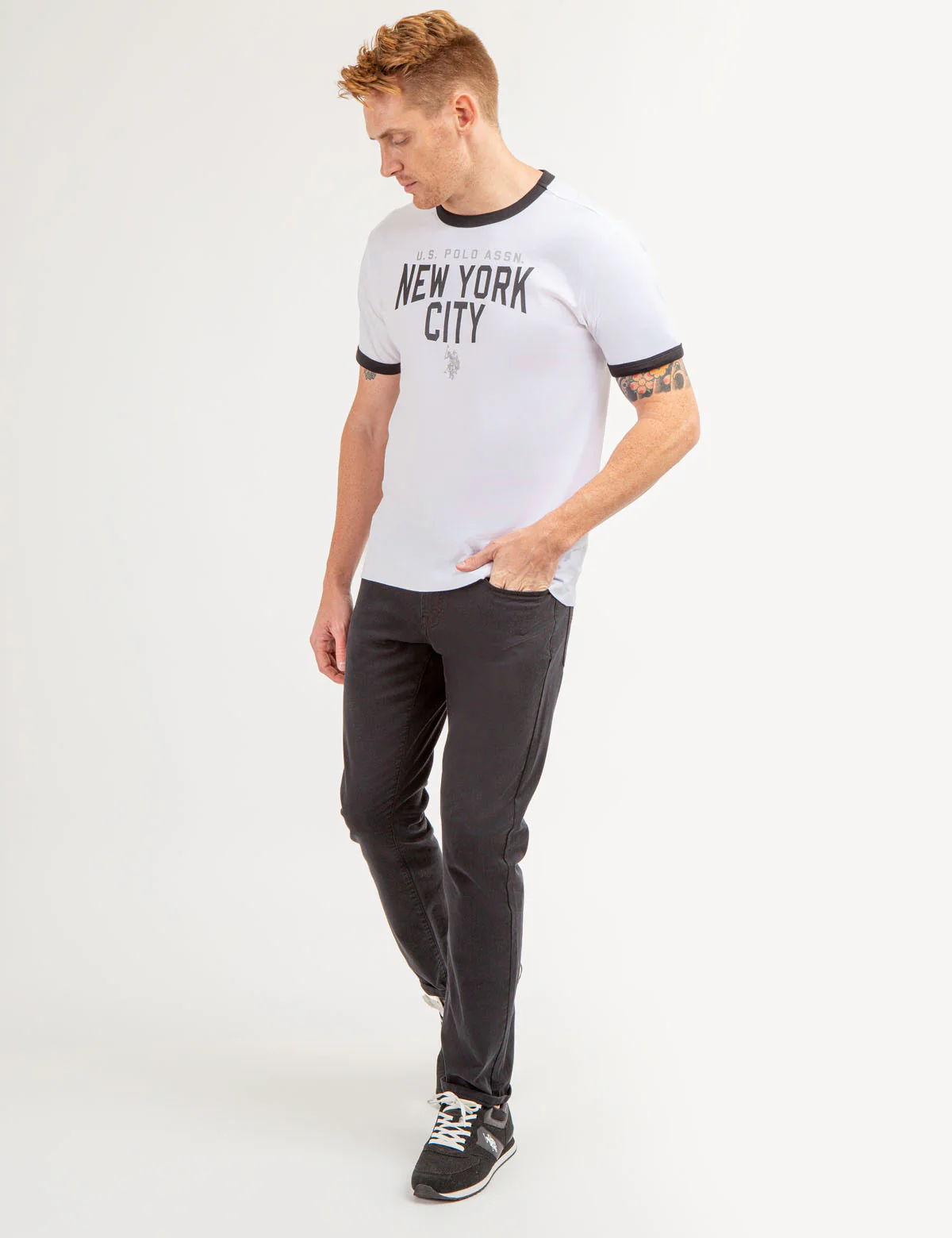 NEW YORK CITY GRAPHIC RINGER T-SHIRT - Image 2