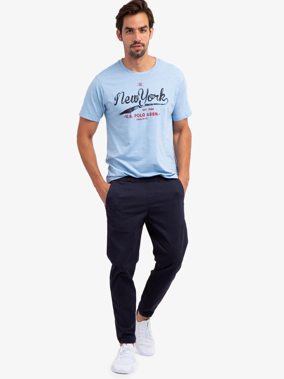 NEW YORK SCRIPT PRINT JERSEY T-SHIRT - Image 2