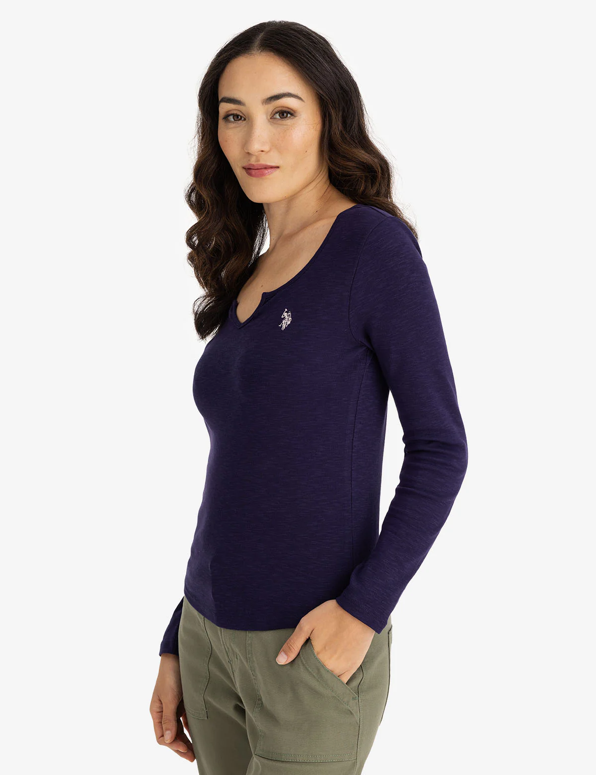 NOTCH NECK LONG SLEEVE T-SHIRT - Image 5