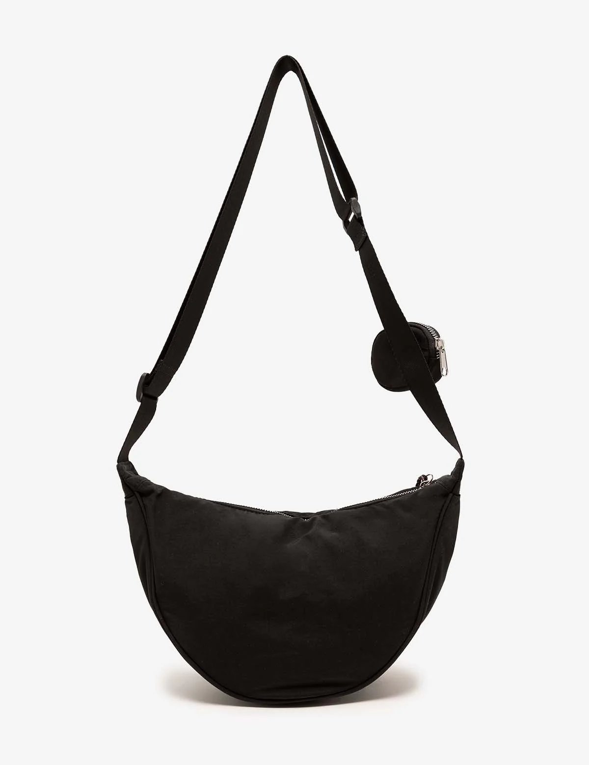 NYLON CRESCENT CROSSBODY BAG WITH ZIPPER POUCH - Image 16