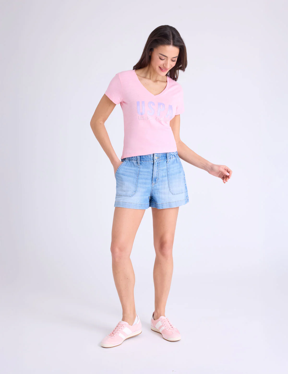 OMBRE STONE RHINESTONE V-NECK T-SHIRT - Image 12