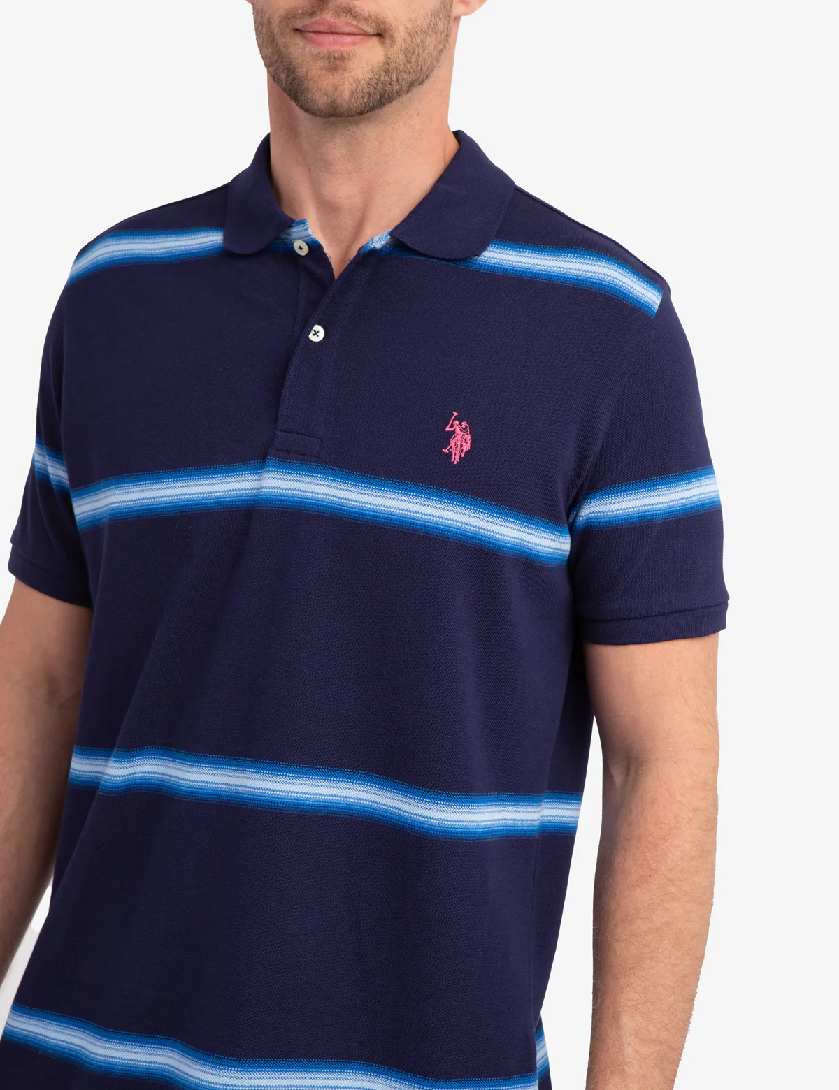 OMBRE STRIPE PIQUE POLO SHIRT - Image 10