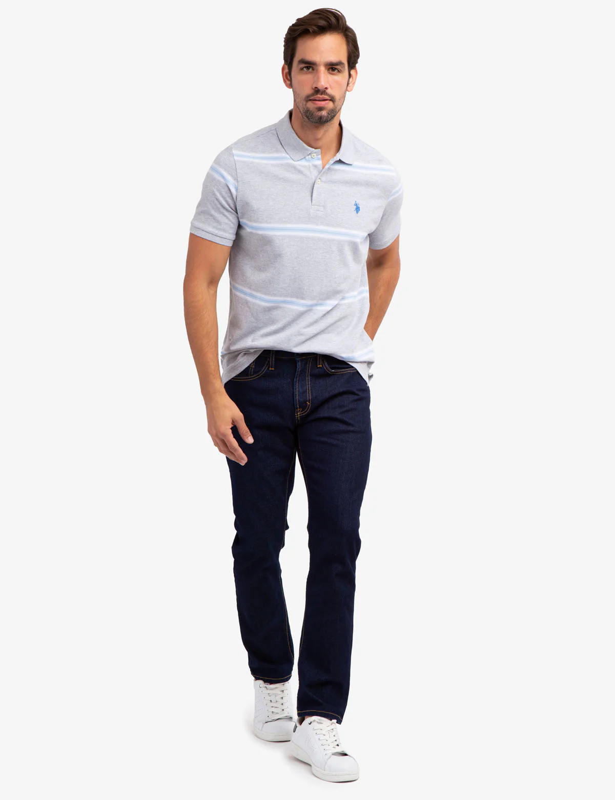 OMBRE STRIPE PIQUE POLO SHIRT - Image 12