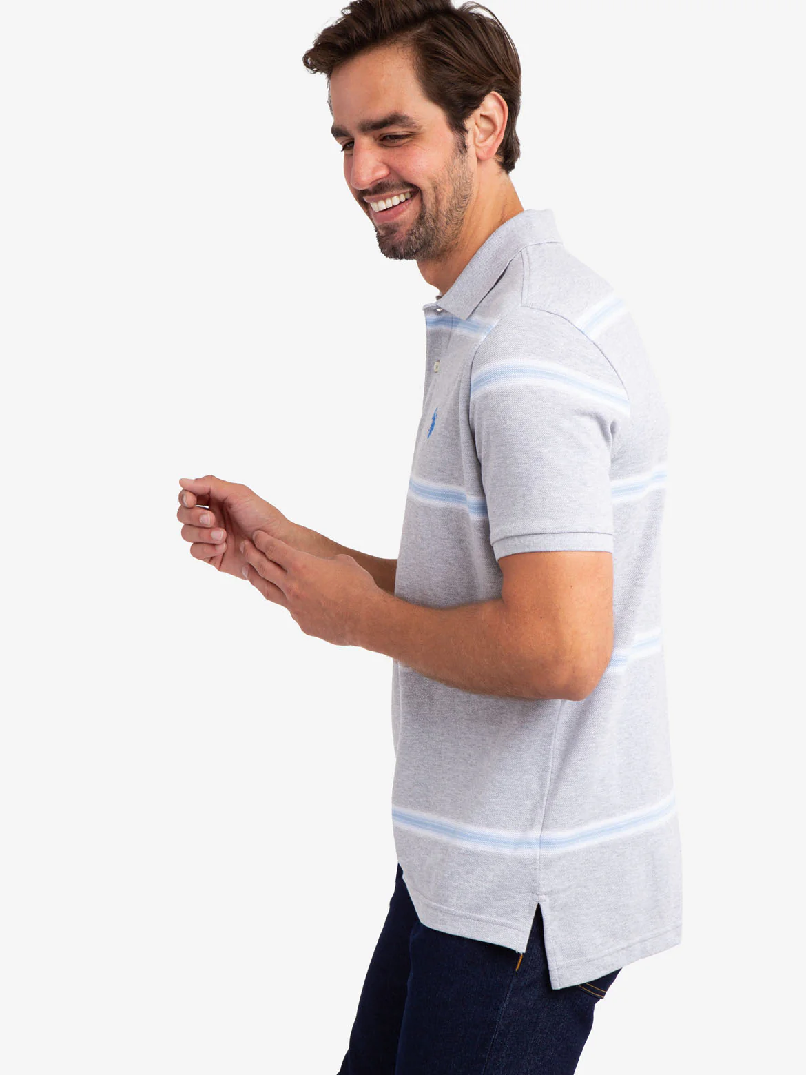 OMBRE STRIPE PIQUE POLO SHIRT - Image 13