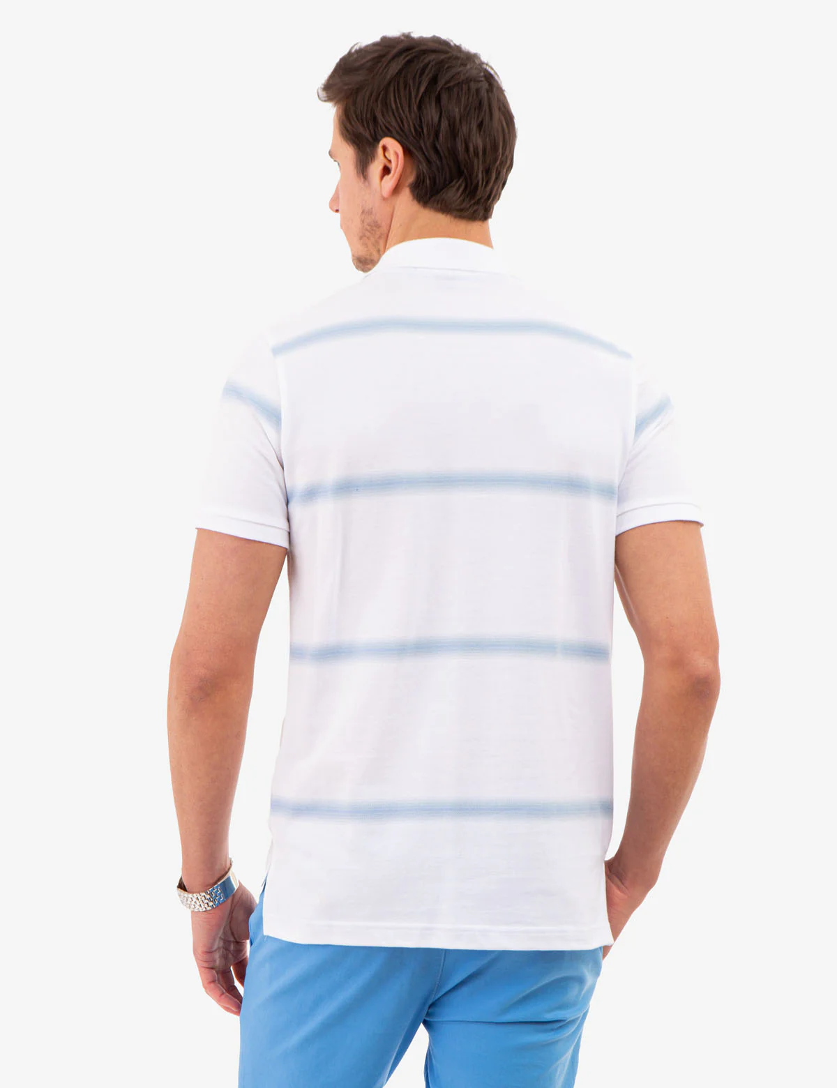 OMBRE STRIPE PIQUE POLO SHIRT - Image 4