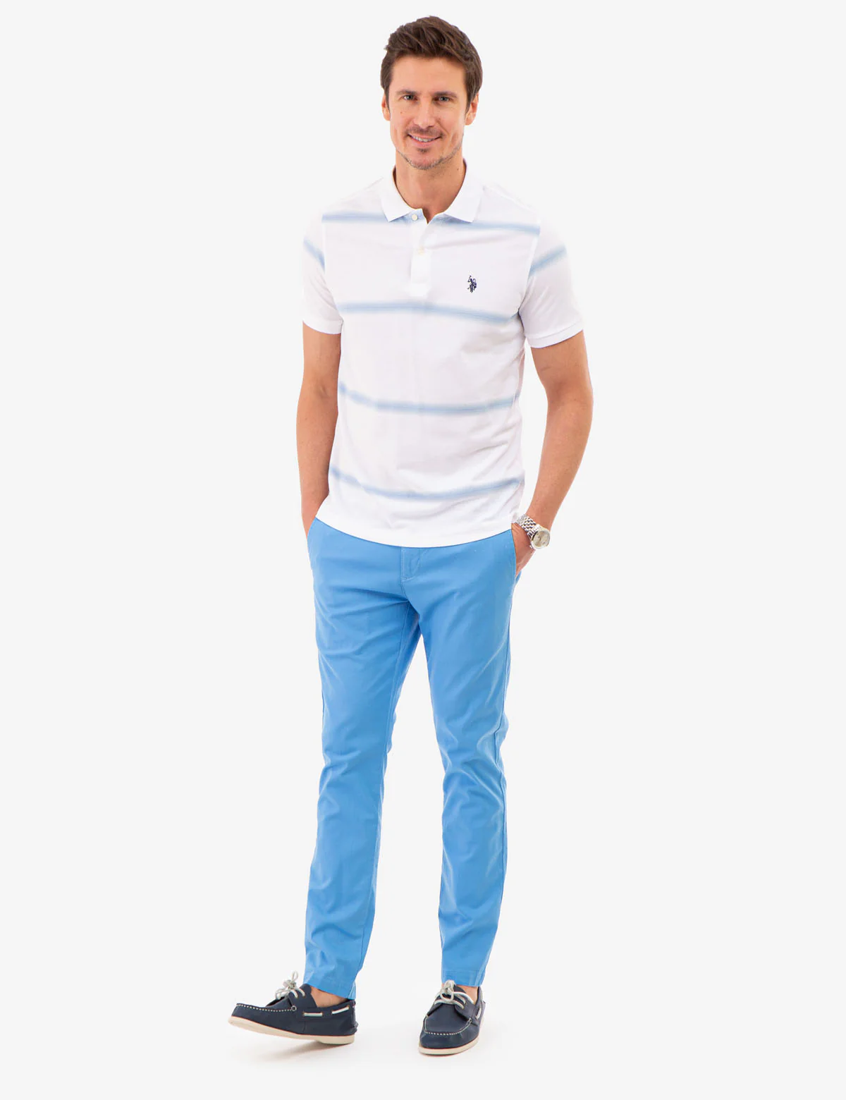 OMBRE STRIPE PIQUE POLO SHIRT - Image 5