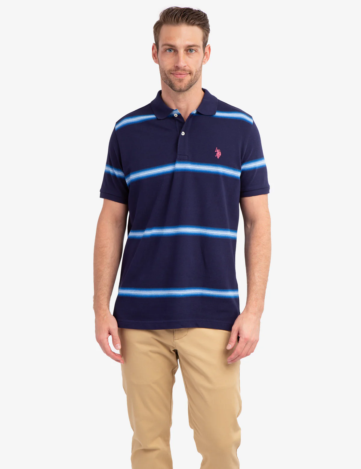 OMBRE STRIPE PIQUE POLO SHIRT - Image 6