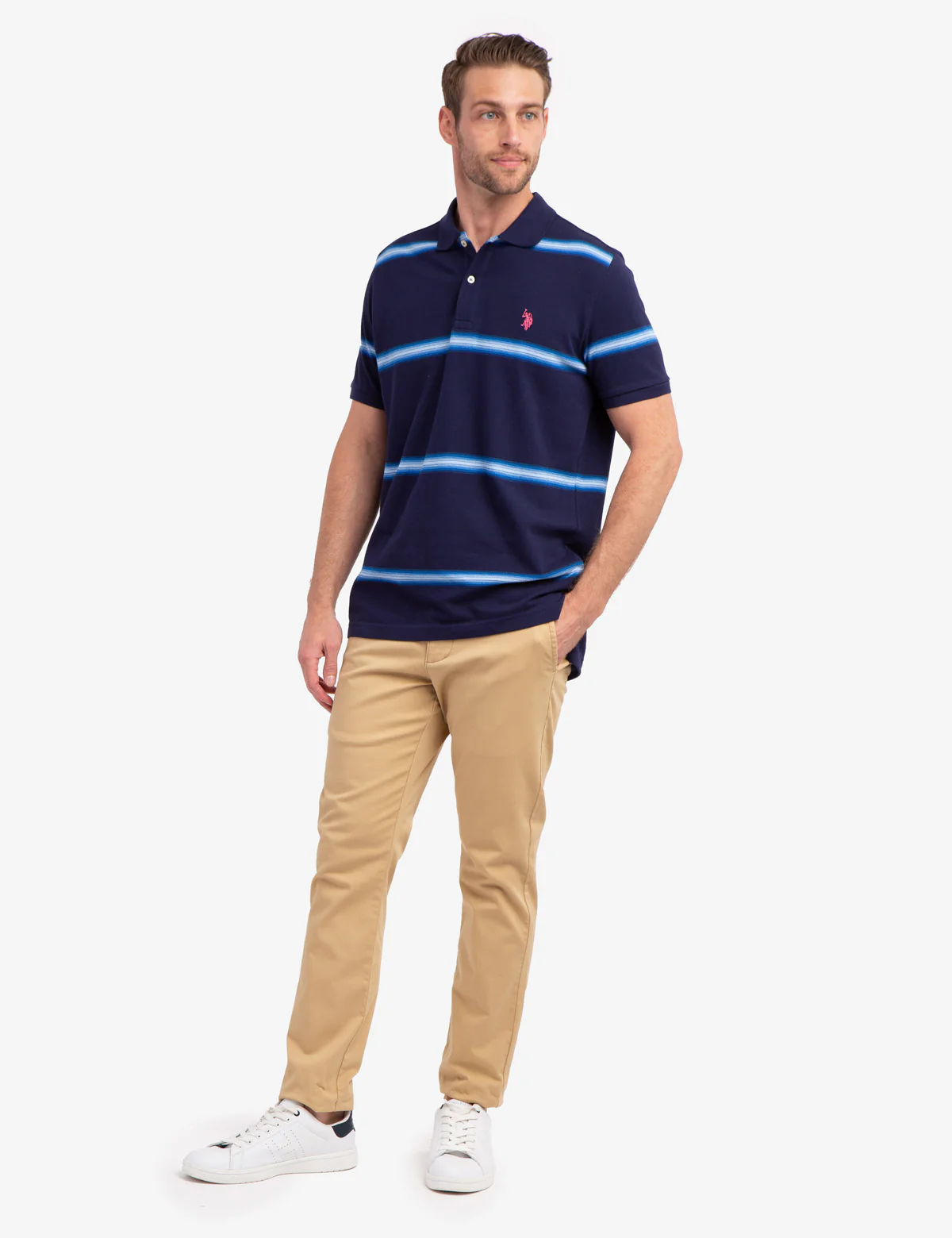 OMBRE STRIPE PIQUE POLO SHIRT - Image 7