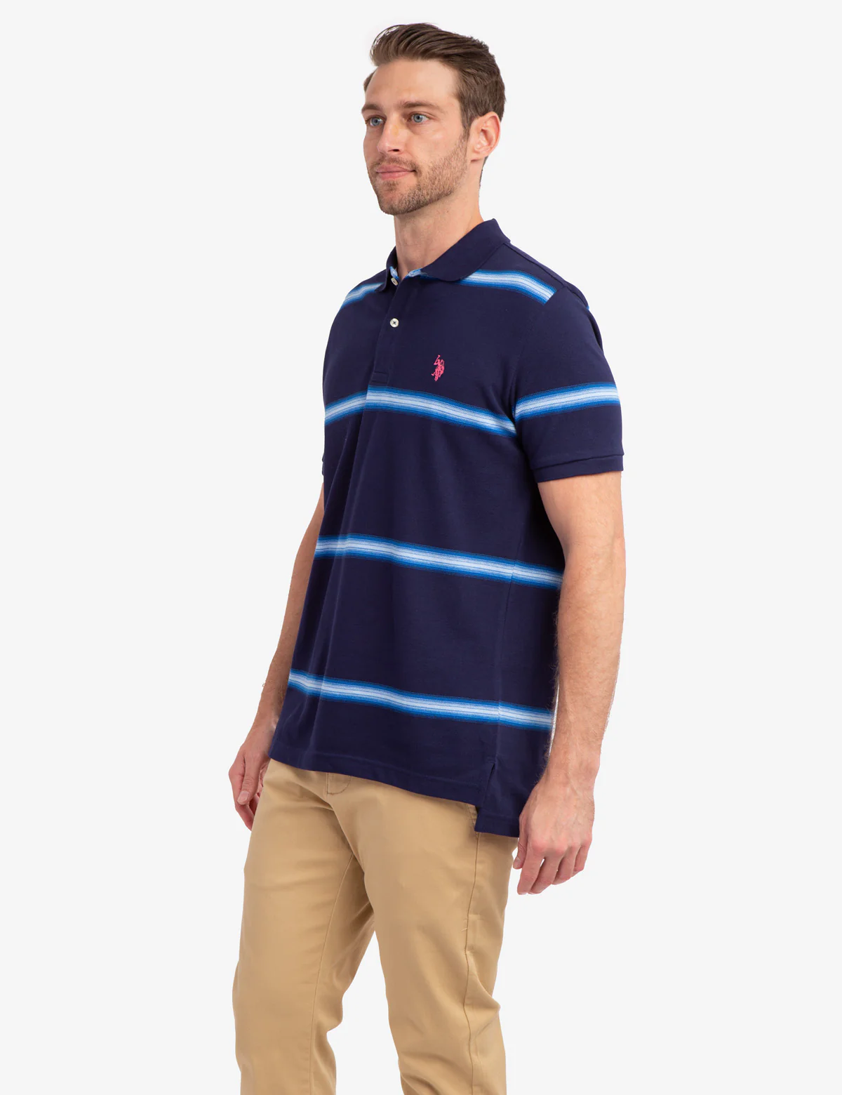 OMBRE STRIPE PIQUE POLO SHIRT - Image 8