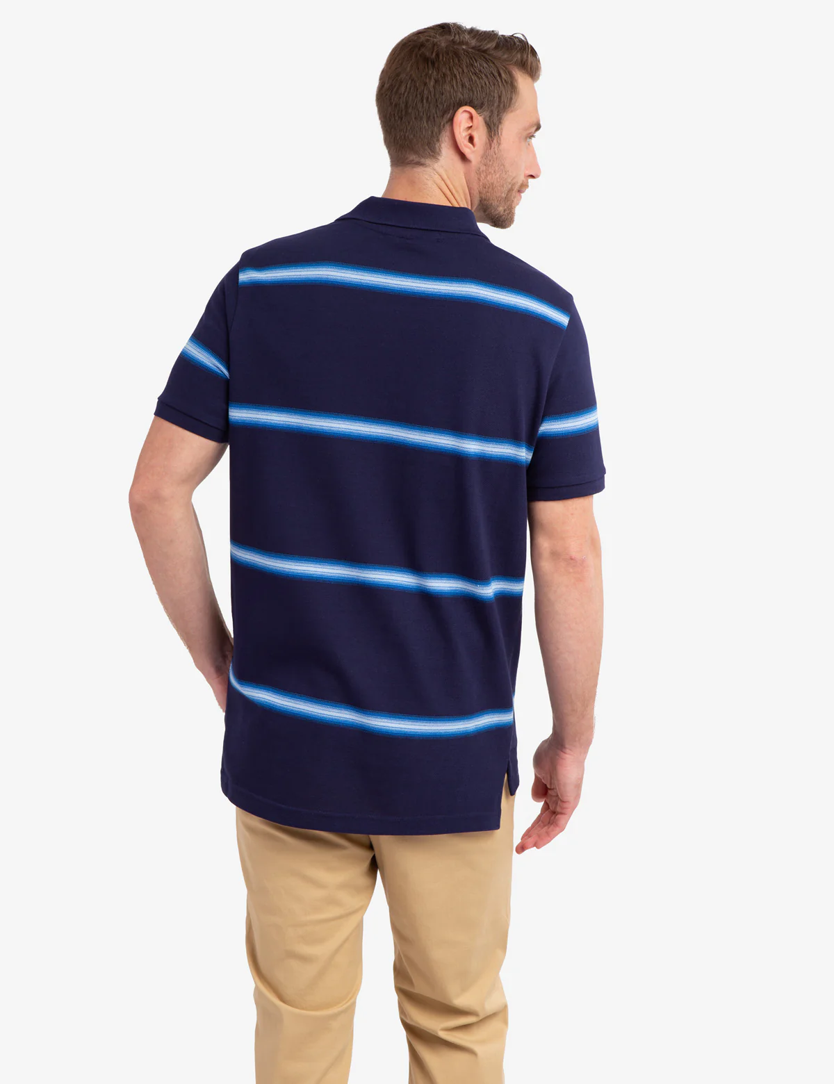 OMBRE STRIPE PIQUE POLO SHIRT - Image 9