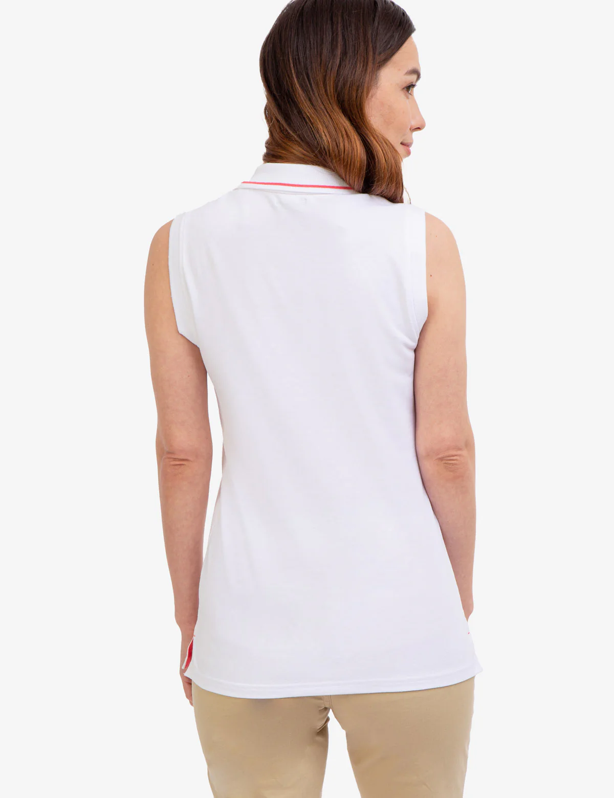 OPEN PLACKET SLEEVELESS POLO SHIRT - Image 15