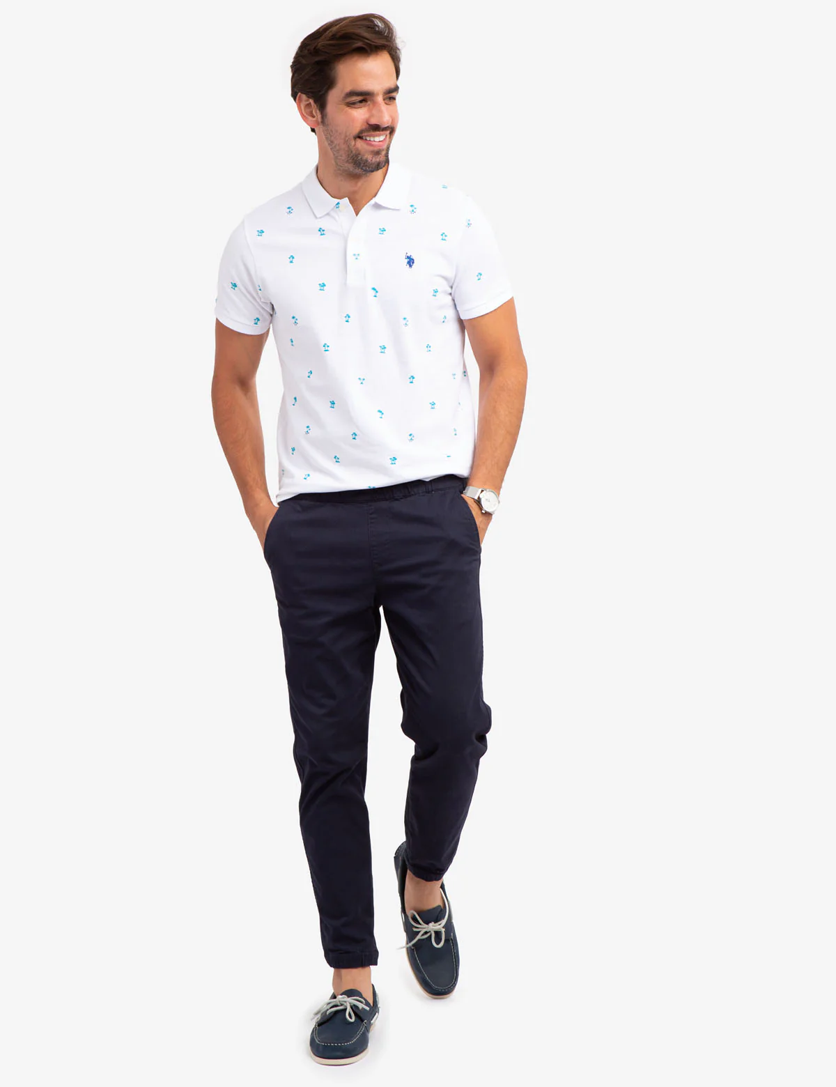 PALM PRINT PIQUE POLO SHIRT - Image 14