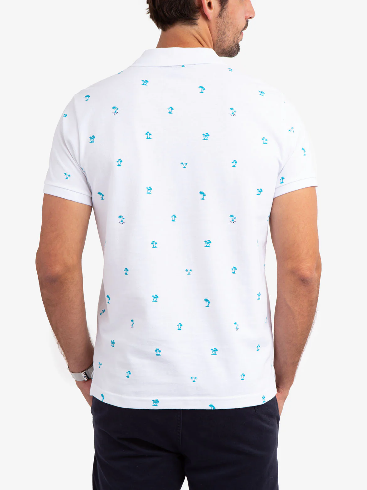 PALM PRINT PIQUE POLO SHIRT - Image 16
