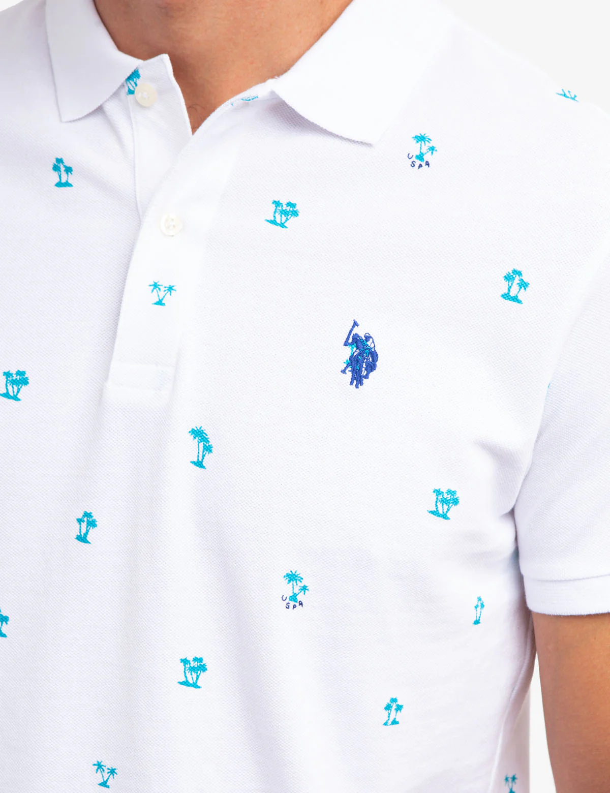 PALM PRINT PIQUE POLO SHIRT - Image 17