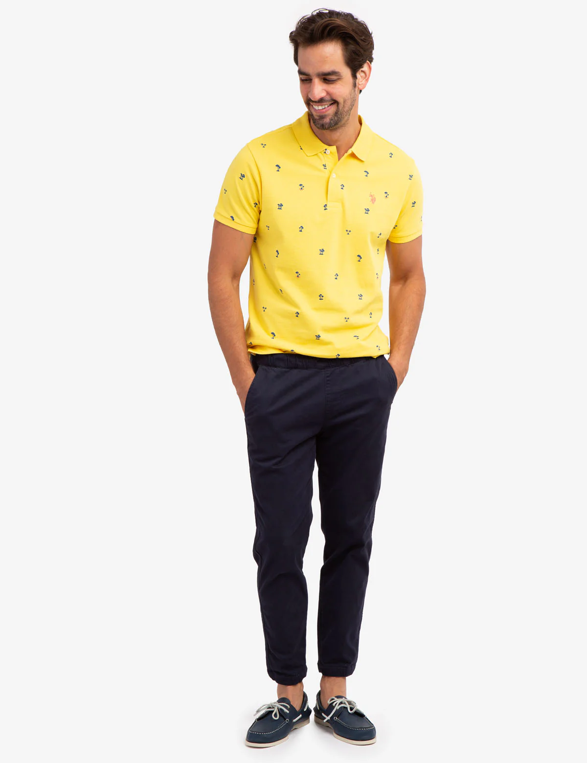 PALM PRINT PIQUE POLO SHIRT - Image 2