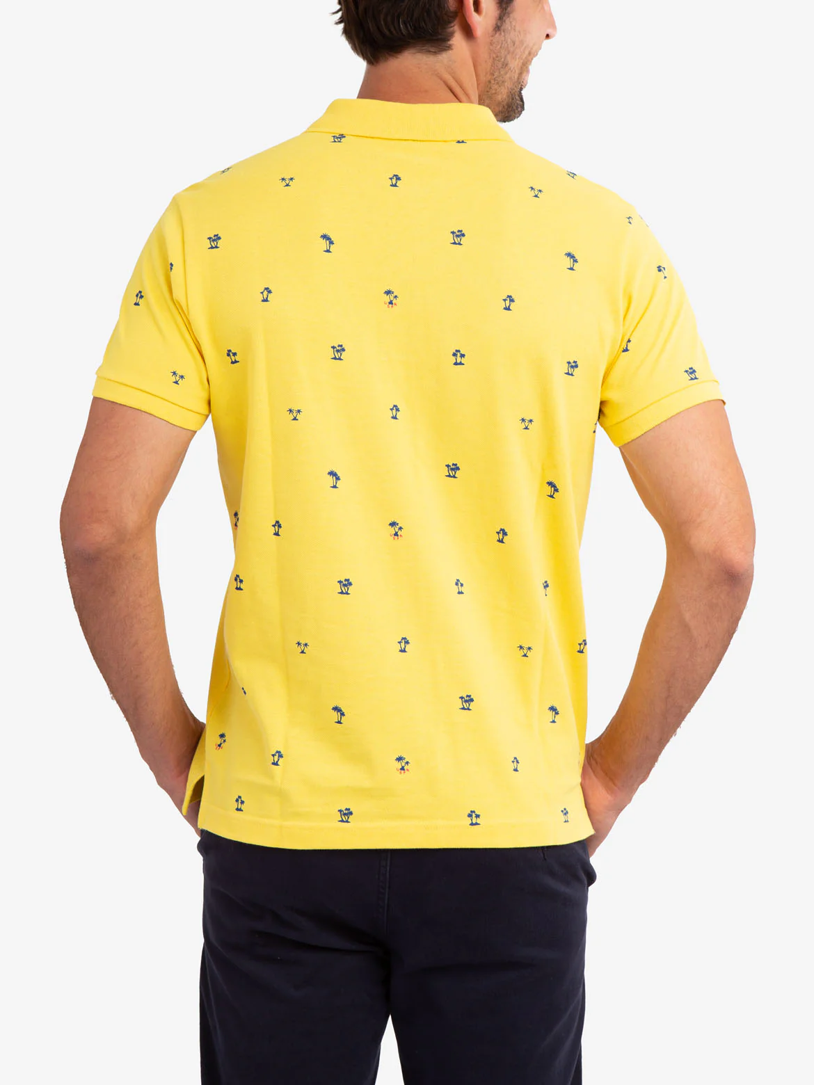 PALM PRINT PIQUE POLO SHIRT - Image 4