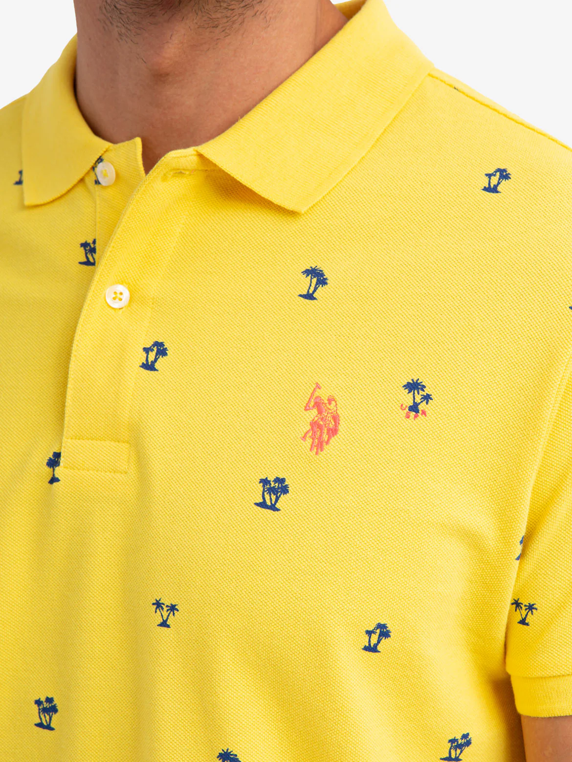 PALM PRINT PIQUE POLO SHIRT - Image 5