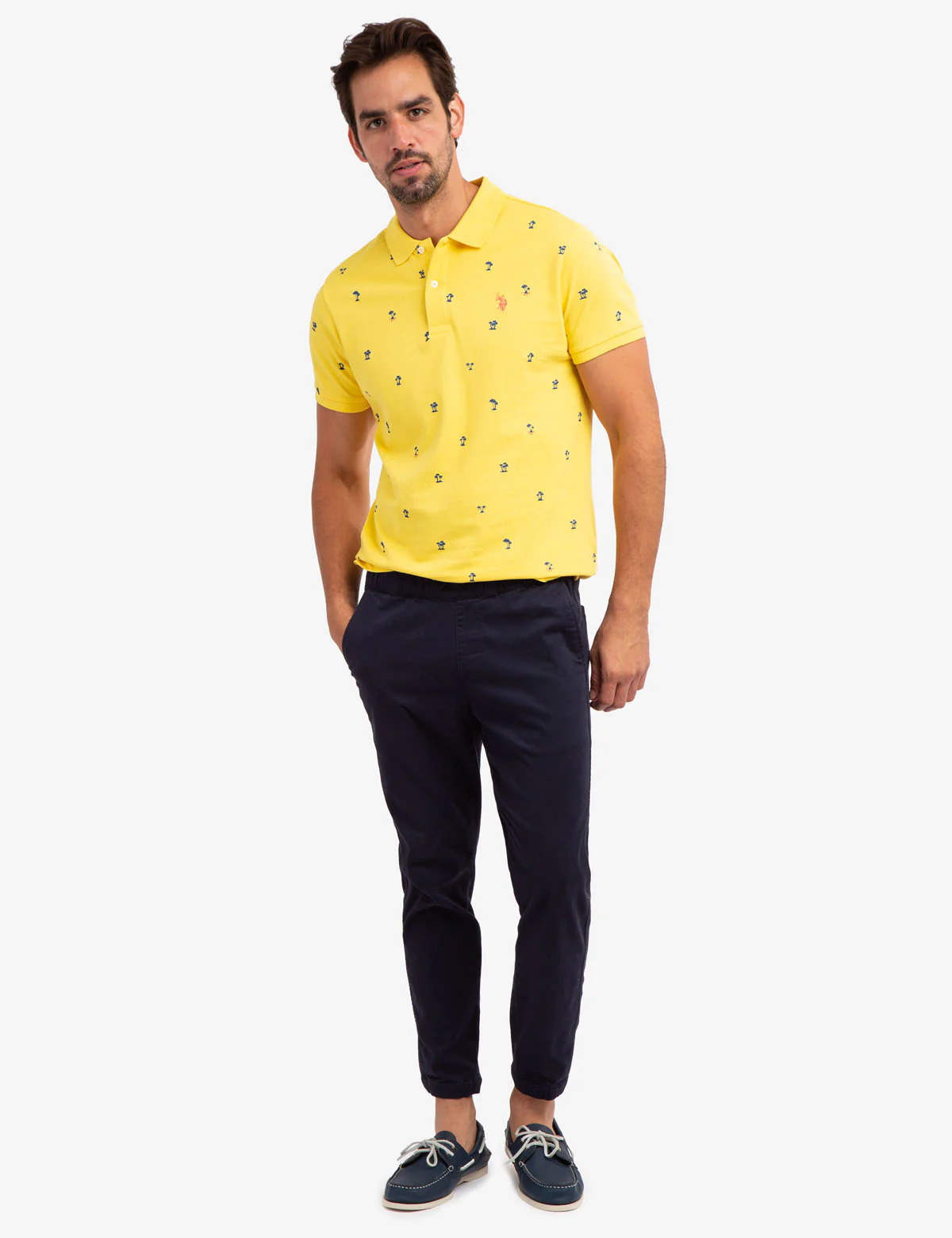 PALM PRINT PIQUE POLO SHIRT - Image 6