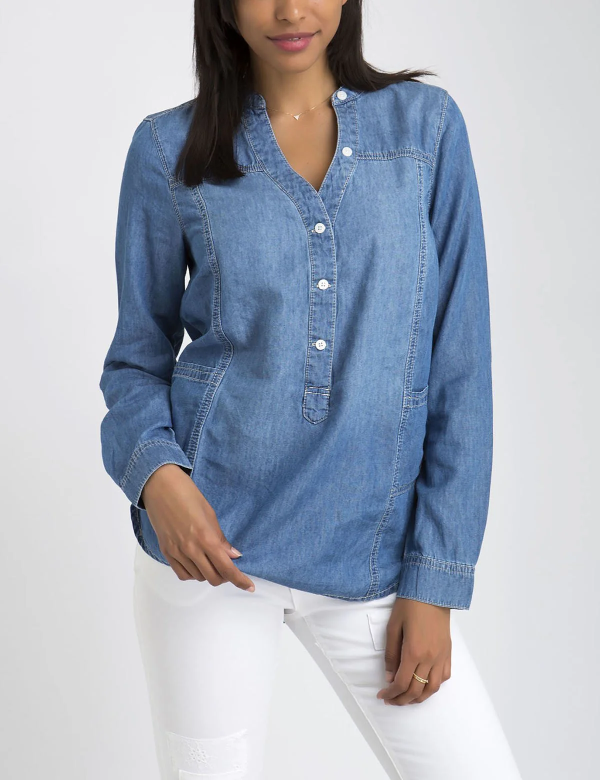 PANELED POPOVER SHIRT - Image 4