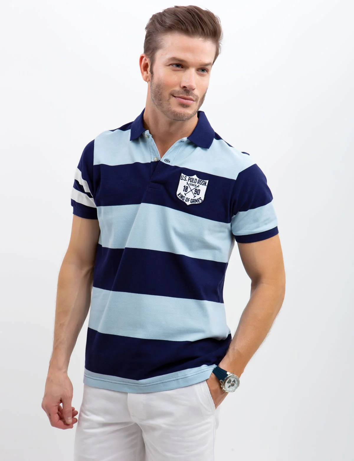 PATCH RUGBY POLO SHIRT