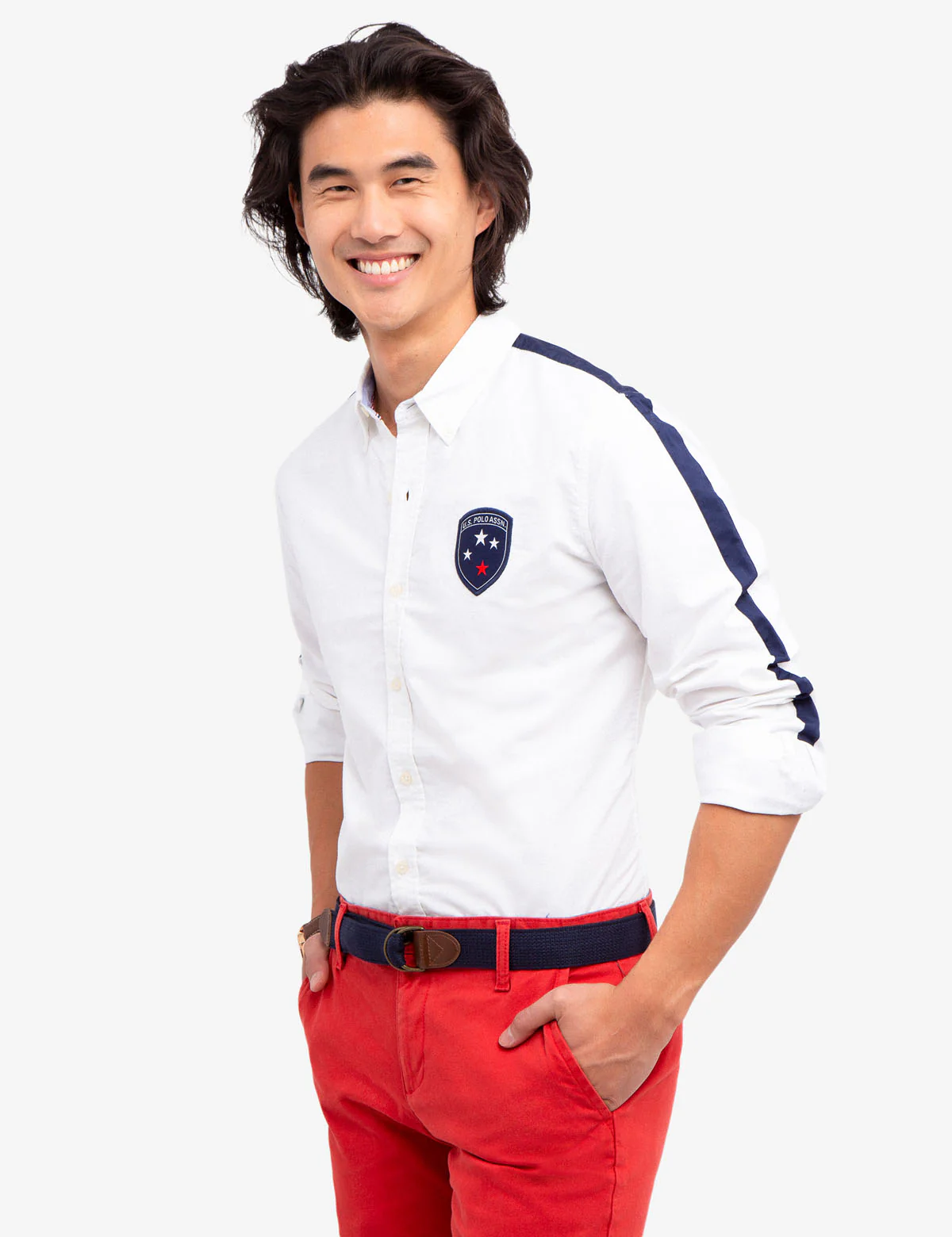 NO-TUCK PATCH STRIPE SHIRT - Image 2