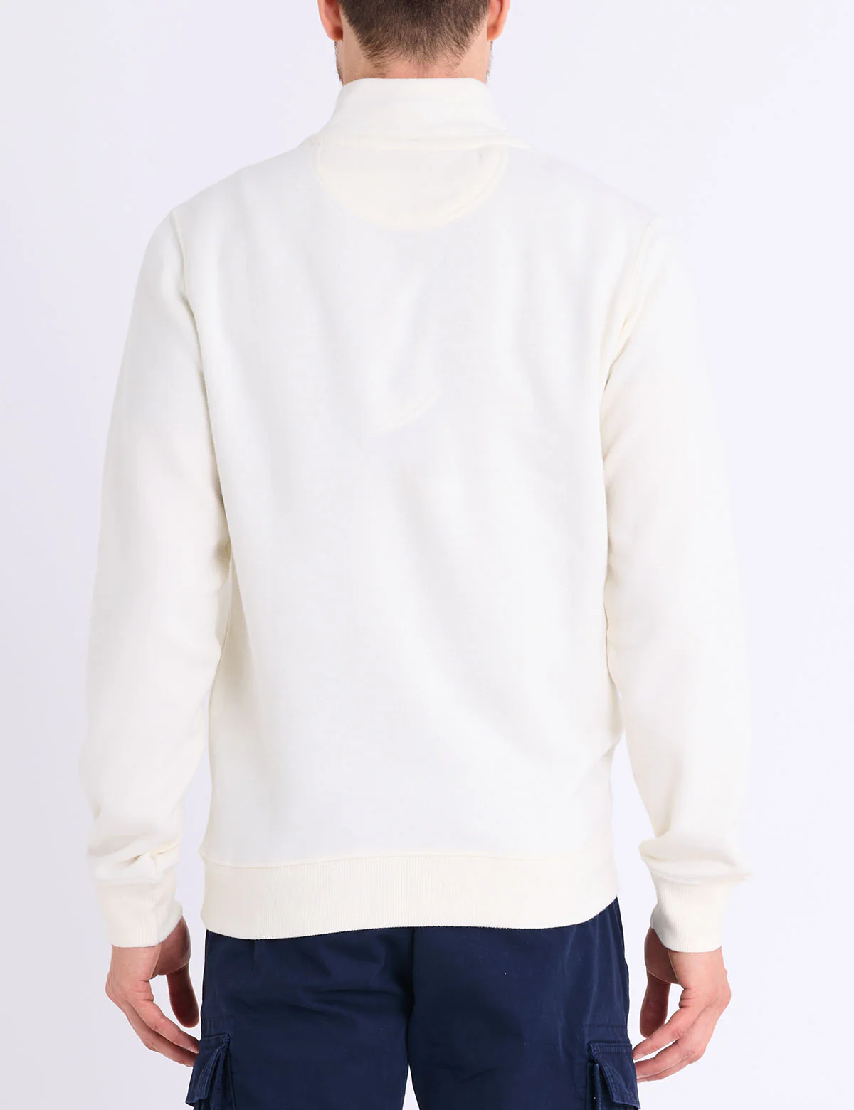 PEACHED FLEECE BUTTON MOCK NECK PULLOVER - Image 15