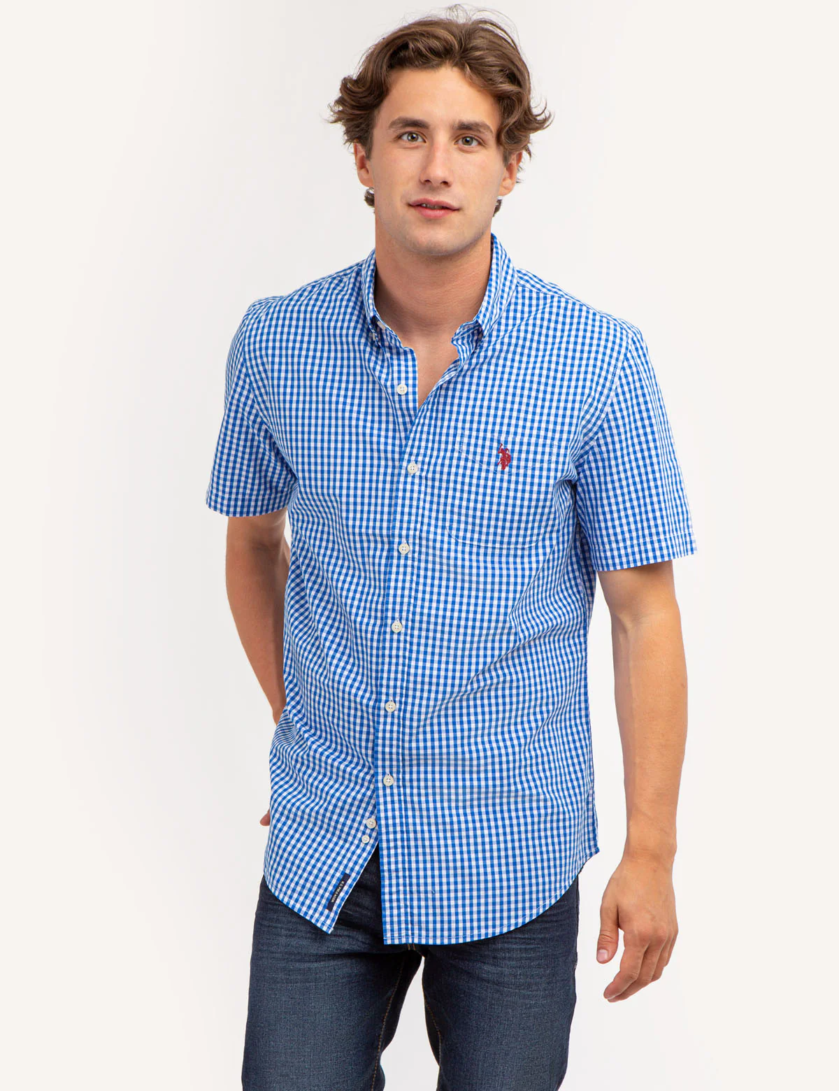 PEACHED POPLIN PLAID SHORT SLEEVE SHIRT - Image 4
