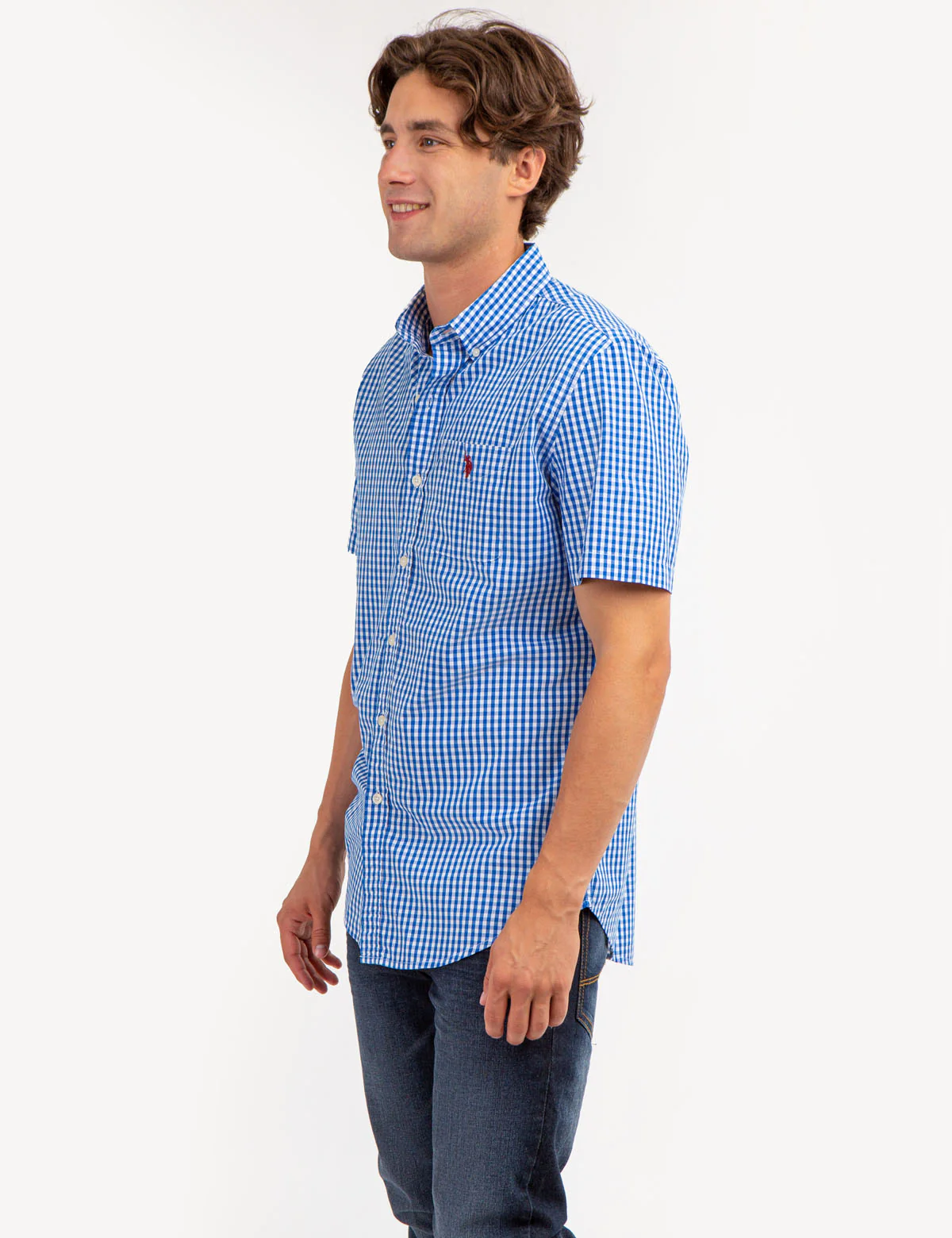 PEACHED POPLIN PLAID SHORT SLEEVE SHIRT - Image 7